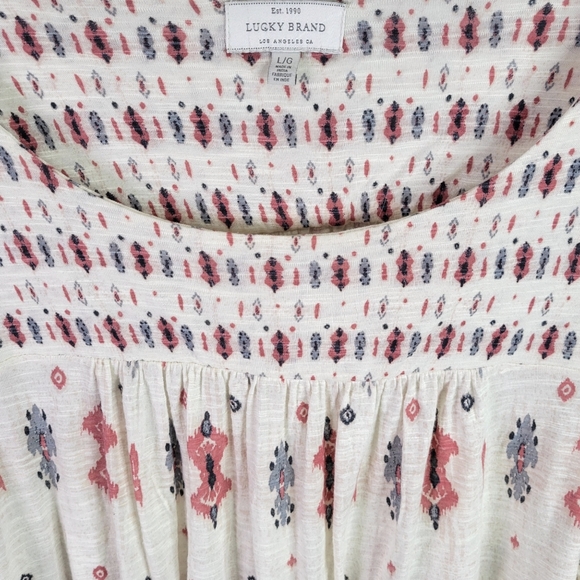Lucky Brand | Tribal Aztec Pattern Blouse | Size Large - Picture 5 of 9